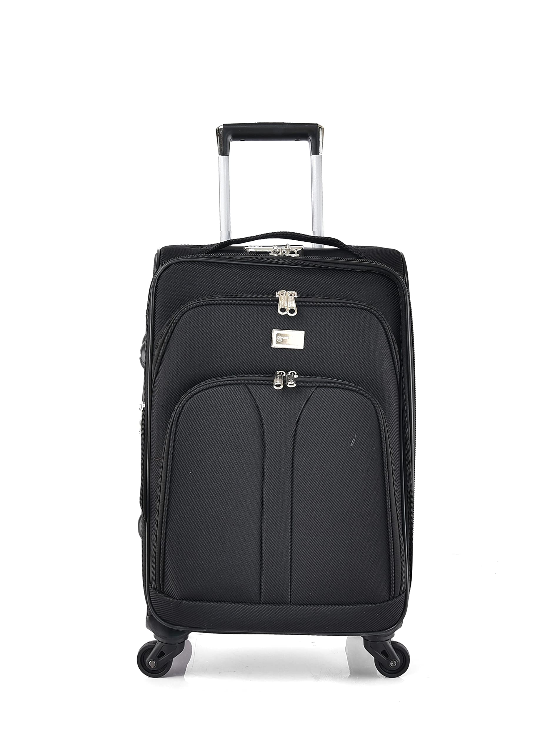 New Travel Fabric Luggage Carry On Cabin Trolley Travel Bag with Combination Lock and 4 Spinner Wheels, 20 Inch, 8879-20