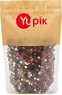 Yupik Yogurt and Cinnamon Pecan Trail Mix, 2.2 lbs, with Raisins, Cranberries, Goji Berries, Yogurt Chips, Cinnamon Pecans, Roasted Almonds & Raw Pumpkin Seeds, Brown, Pack of 1