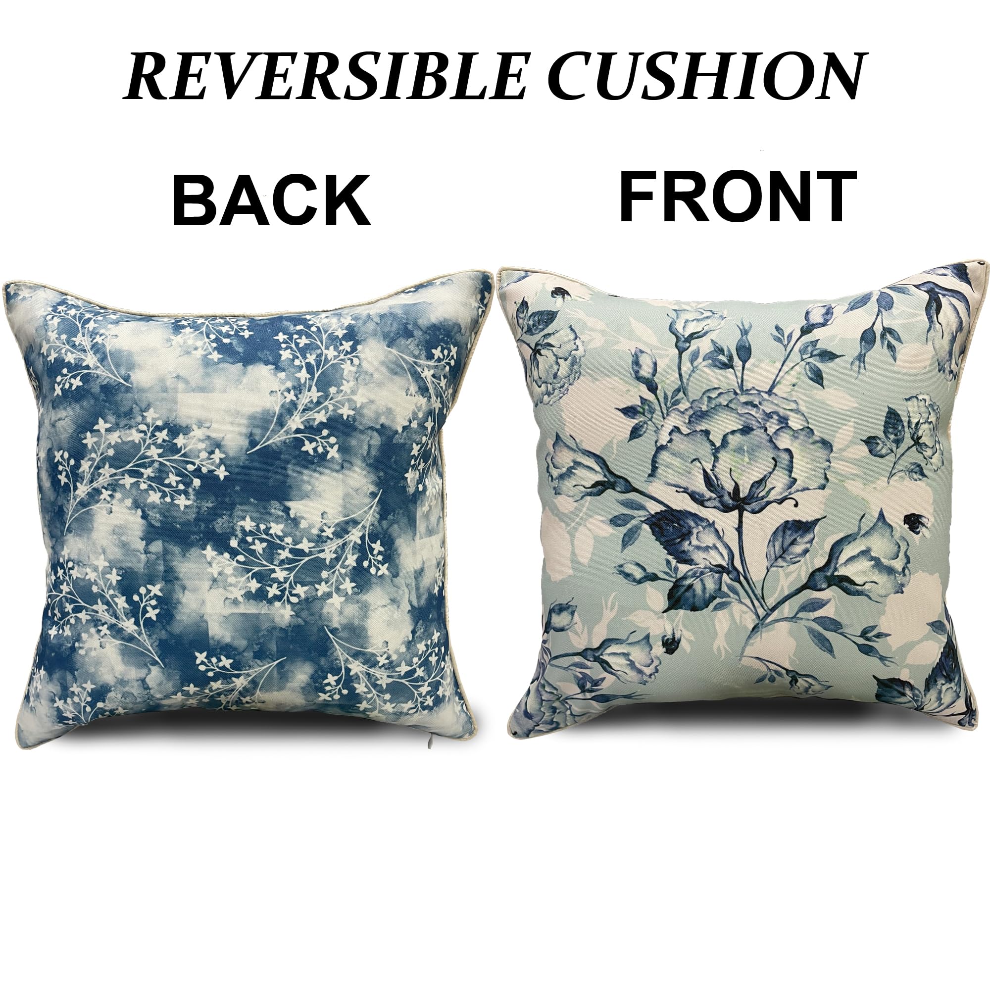 Furnishya Reversible Cushion Cover 20 inch x 20 inch with