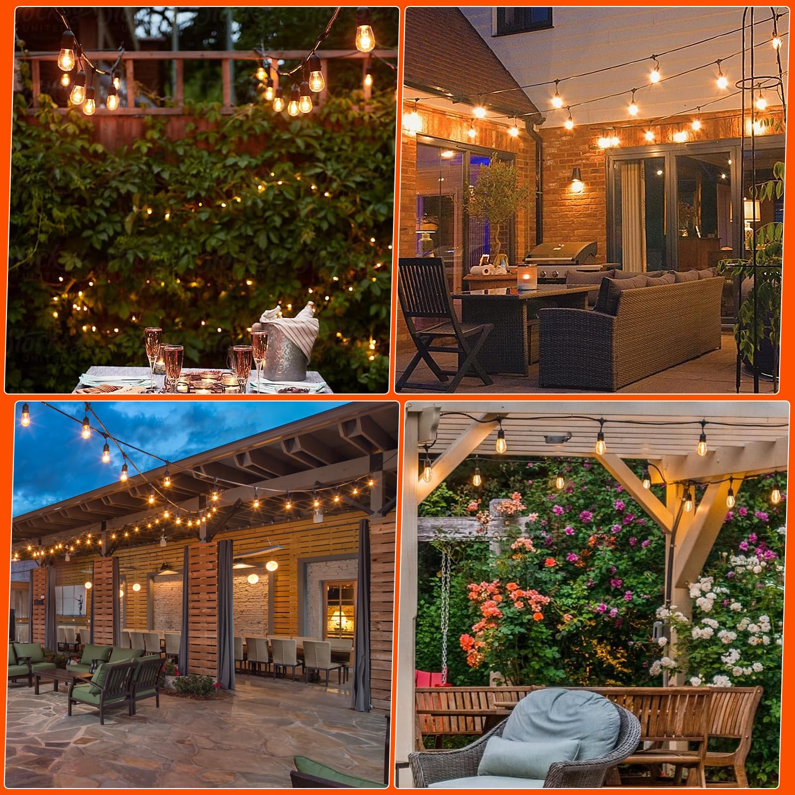 36 Pack S14 LED Bulbs for Outdoor String Lights Shatterproof Replacement Edison Bulbs for Patio String Lights Outdoor — view 8