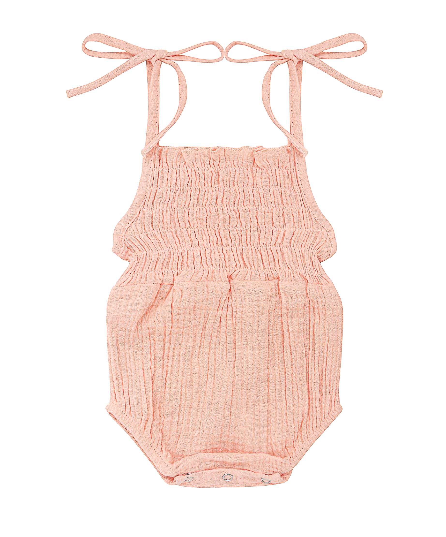 Symunnia Baby Girls Spaghetti Strap Rompers One Piece Triangle Bodysuit Sleeveless Jumpsuit Summer Outfits(2-3years old,Pink#2)