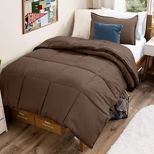  Comforter Set - 1800 Ultra Soft (Twin/Twin XL, Cocoa) | All-Season, Breathable, Hypoallergenic, Premium 1800, Warm, Cozy