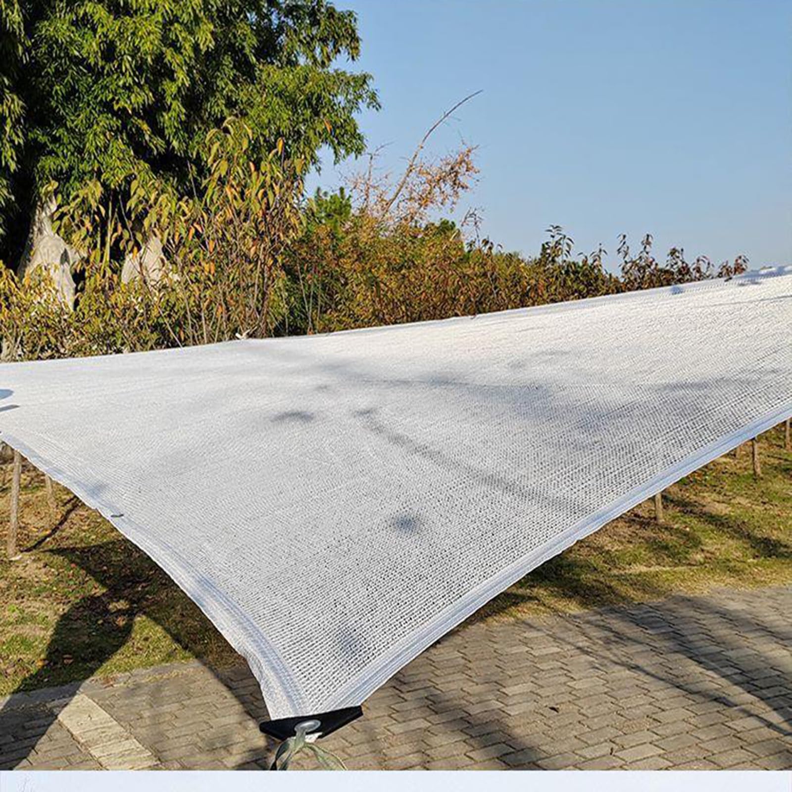 Panno 55% e con occhielli per esterni, per veranda e serre da cortile, permeabile all'acqua e all'aria (3 x 6 m)