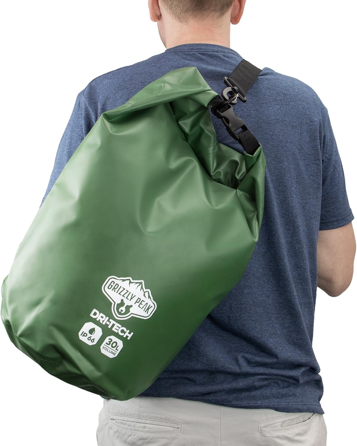 Grizzly Peak Dri-Tech Waterproof Dry Bag IP 66 Lightweight Roll-Top Sack with Adjustable Straps, 10 L : Sports & Outdoors