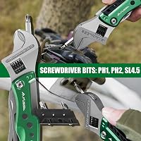 FLISSA 13-in-1 Multifunkciós Szerszám - Állítható Csavarkulcs Késsel, Kempingfelszerelés, Hordtáskával, Összecsukható Multitool Férfiaknak 5