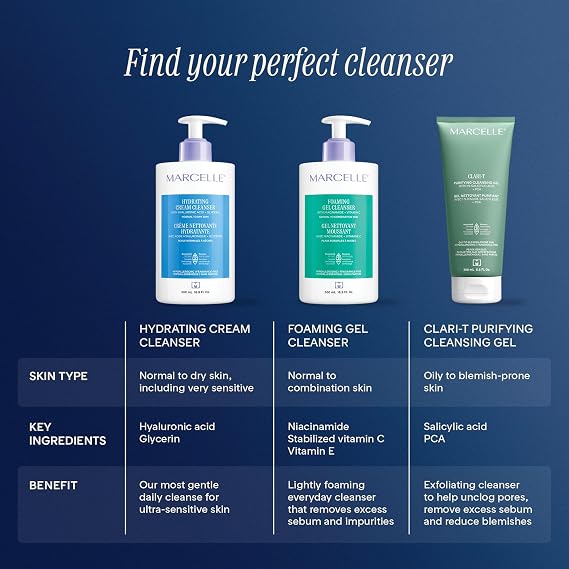 MARCELLE Clari-T Purifying Cleansing Gel with 1% Salicylic Acid + PCA