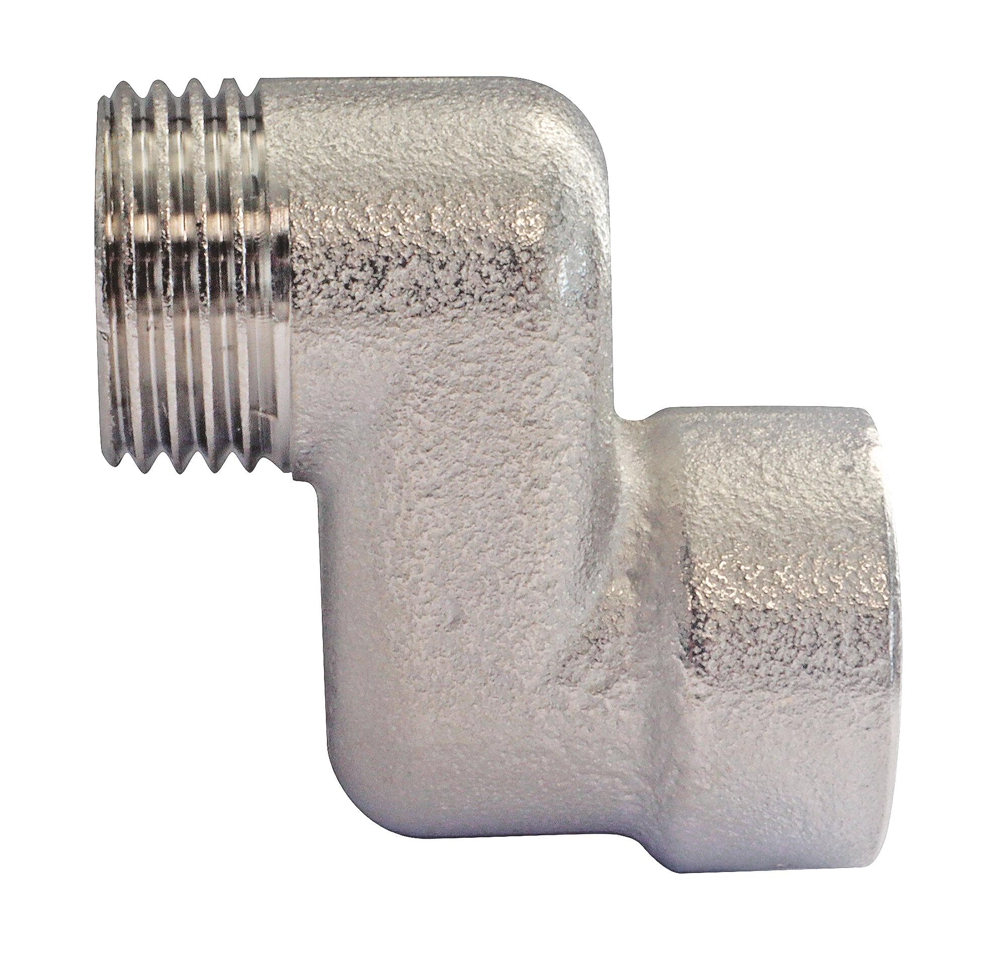 SOMATHERM FOR YOU, Raccord excentré 20mm MF1/​2 (15x21) en laiton nickelé pour radiateurs, facilite l'installation, compense les écarts, résistant à la corrosion, installation rapide