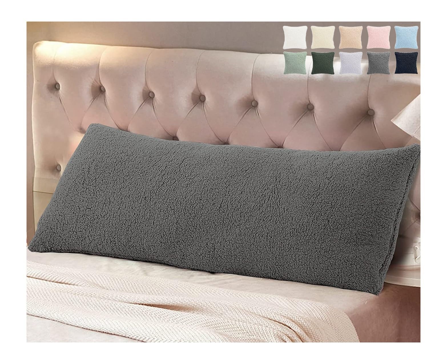 Couverture oreiller 55x55 anti plis taie d'oreiller velours côtelé
