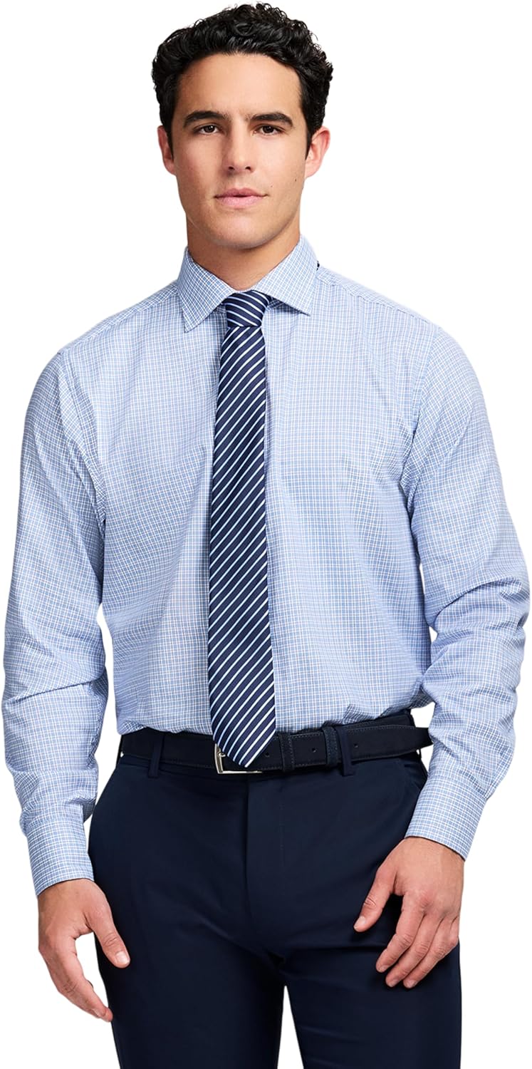 IZOD Men's Luxury Classics Royal Texture Long Sleeve Button Down Shirt