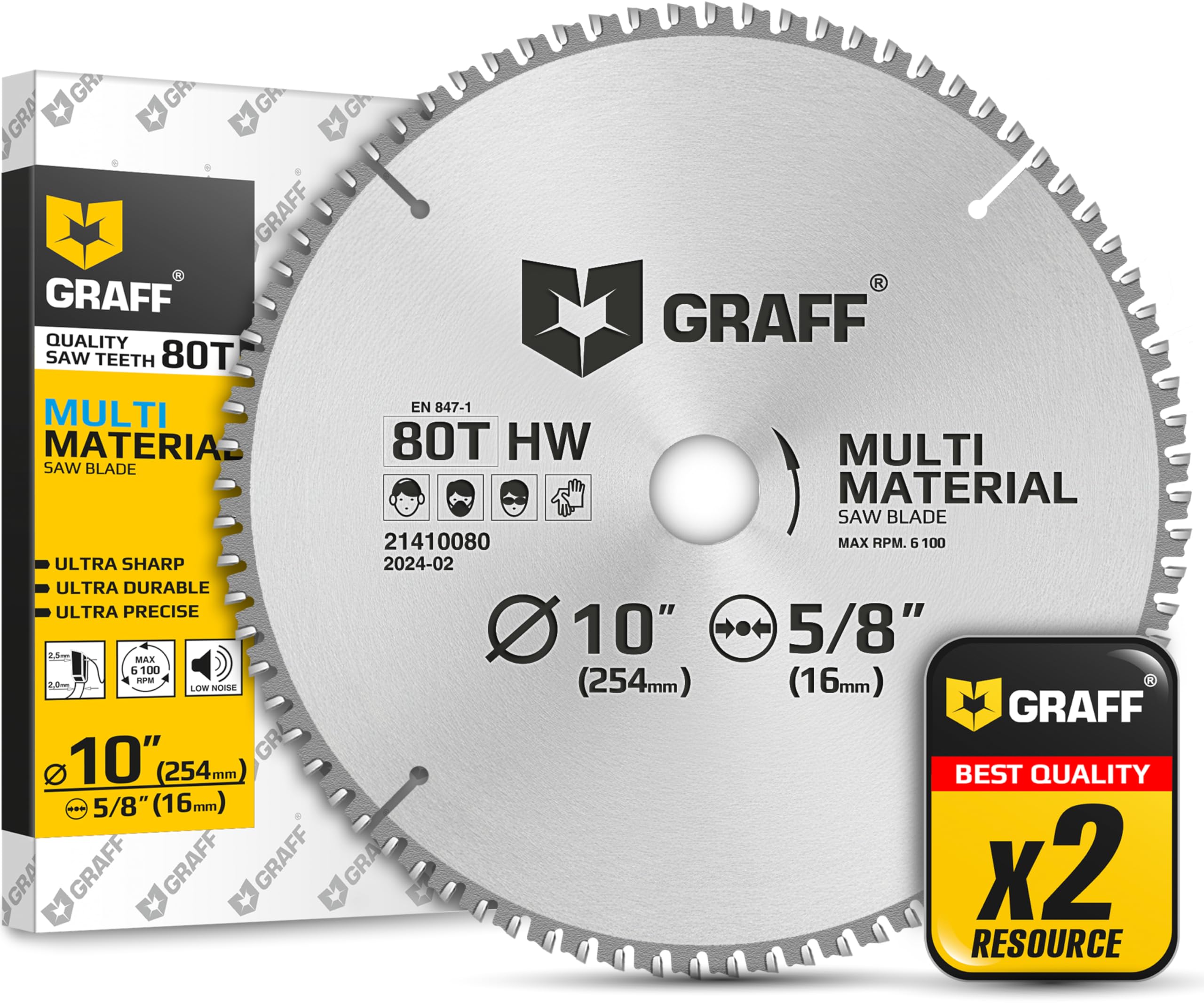 GRAFF Angle Grinder Blades - 4.5" Wood Cutting Set -18