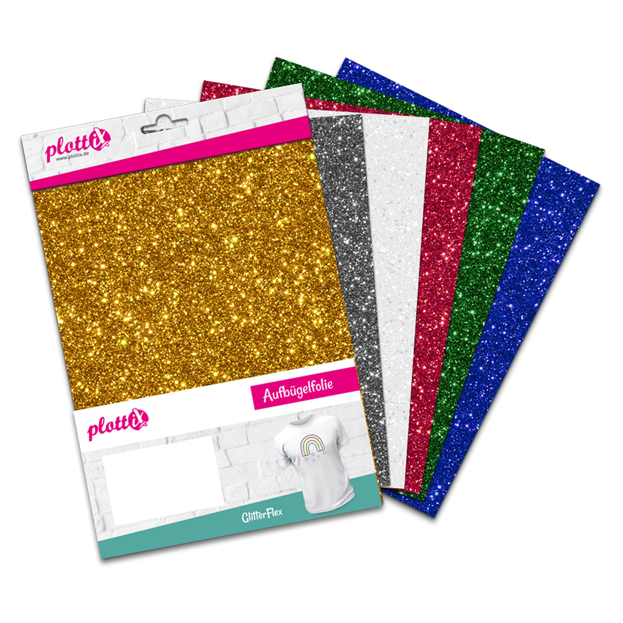 Film thermocollant plottiX multicolore 20 x 30 cm feuille flex thermocollant 101892