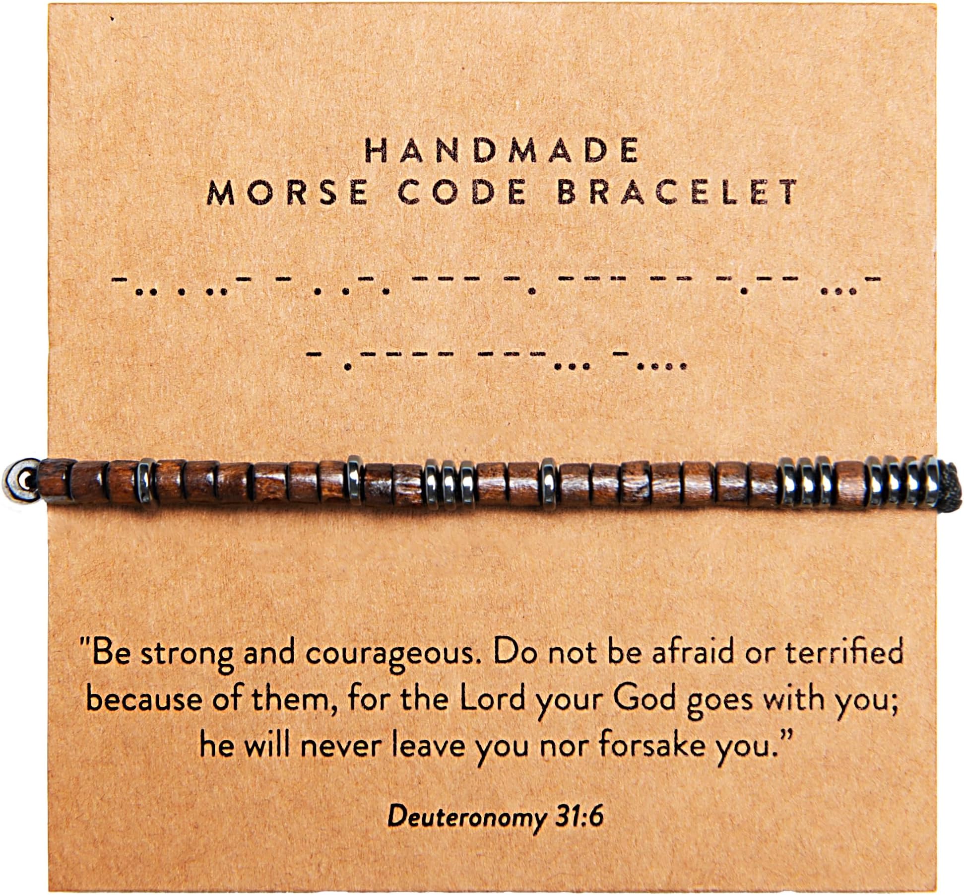 Christian Morse Code Bracelet | Handmade Adjustable Custom Bible Verse Bracelets For Women & Men | Religious Faith Scripture | Catholic Beaded Jewelry Gift For Encouragement, Inspirational Hidden Message