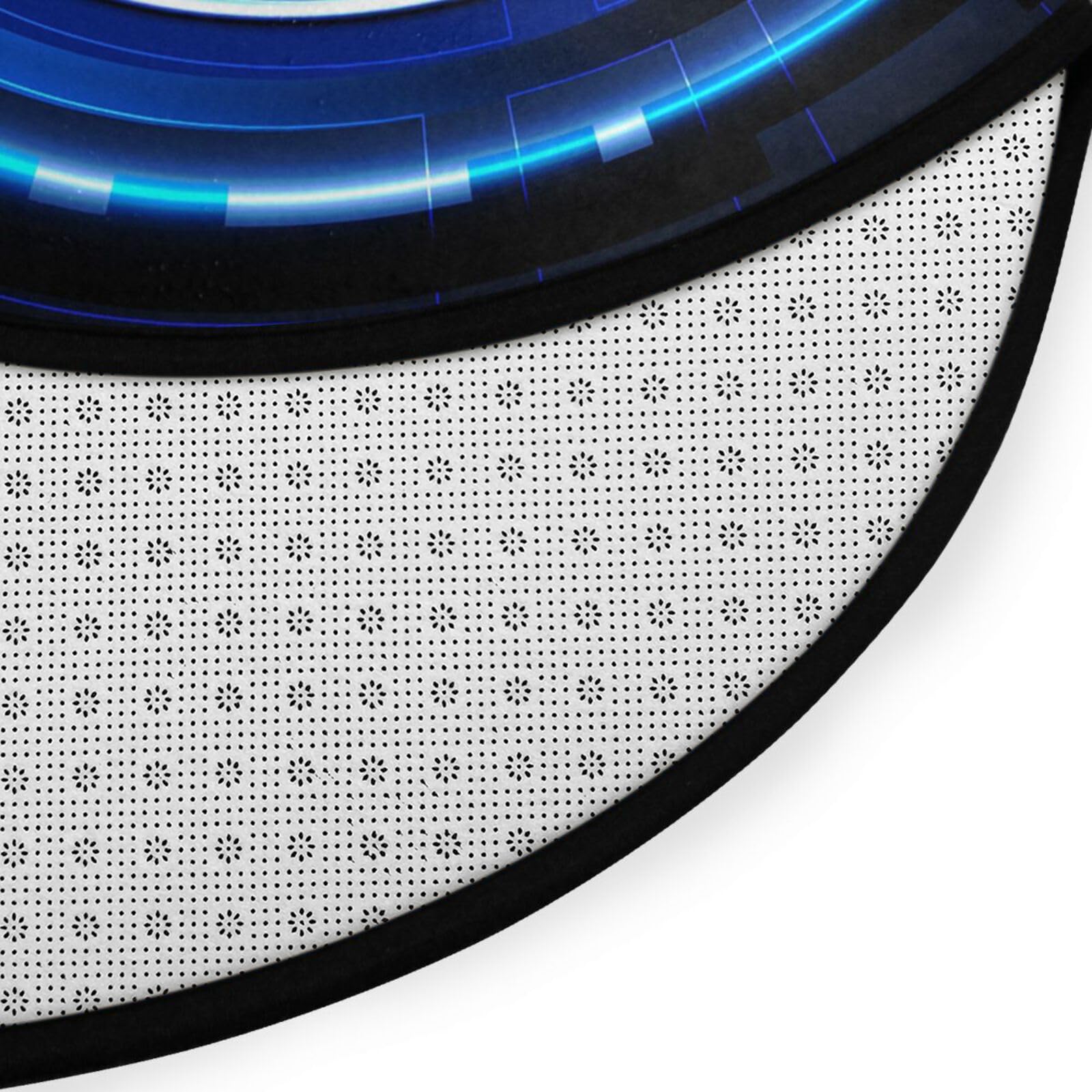 Tapis De Chaise Rond 120 Cm - Mousse Mémoire De Forme, Antidérapant, Pour Bureau, Salle De Jeux, Sol Dur