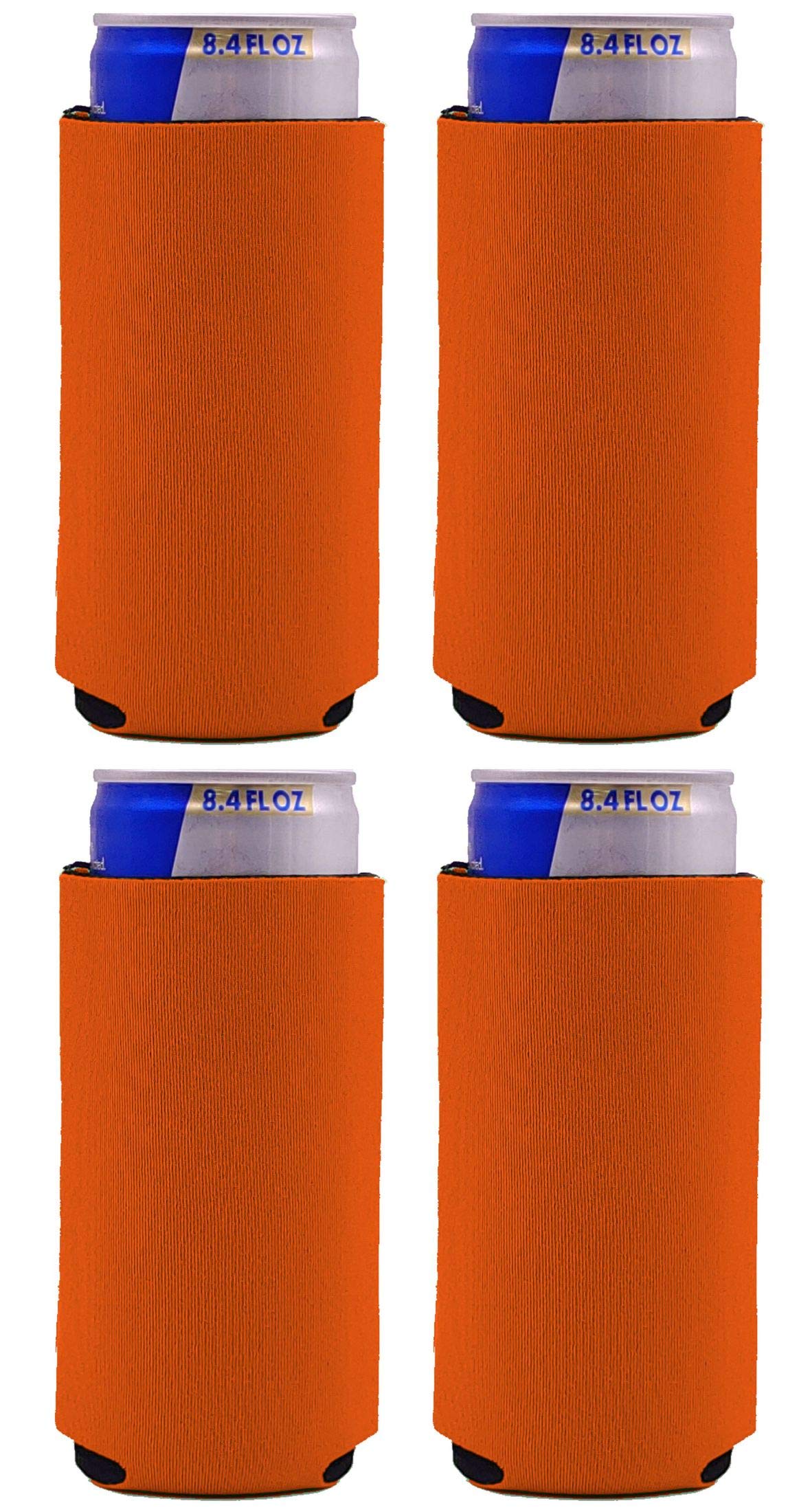 Blank 8.4 oz. Mini Slim Coolie (4, Orange)