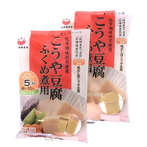 Konatu Japón Tofu Tofu Liofu Koya Tofu (1.87 oz 1.87 oz) 2 Bolsas Sin MSG Tofu Seco Japonés