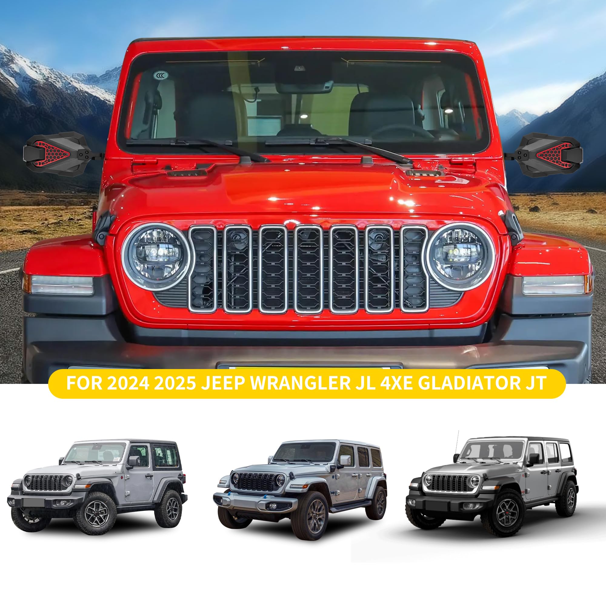 Jeep Wrangler 2026 バックミラー Amazon.com: RERPRO Side Mirrors Doors Off for 2024-2026 Jeep