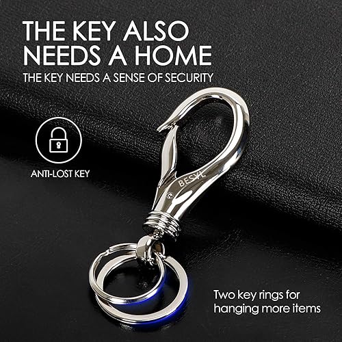 Miniatura 5 de Llavero de comercio con 2 llaveros, llavero de coche resistente para oficina y escuela para hombres y mujeres.