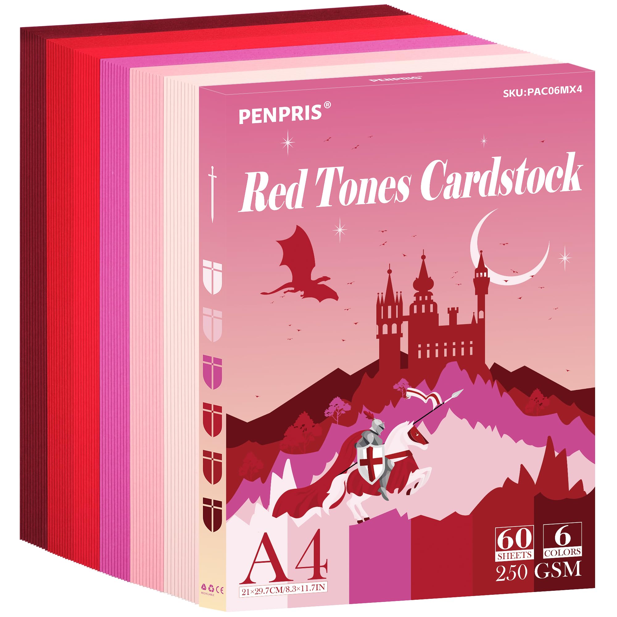 Red Tones Cardstock