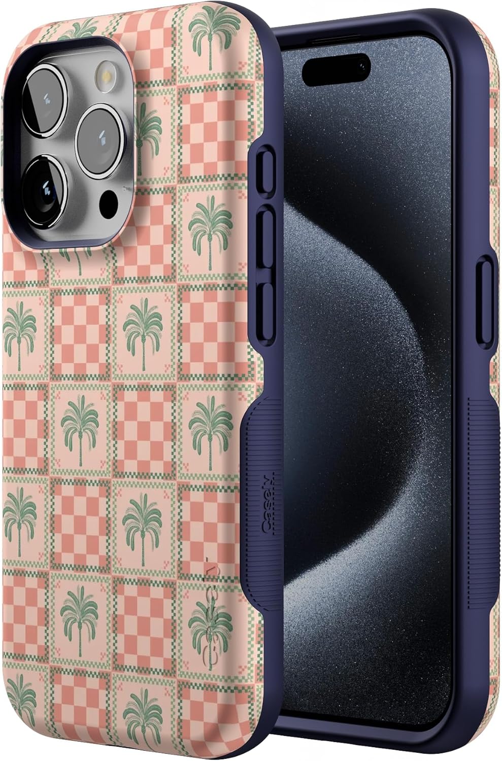 Casely iPhone 15 Pro Case | The Social Club | Palm Beach | Bold Protective Design | Compatible with MagSafe