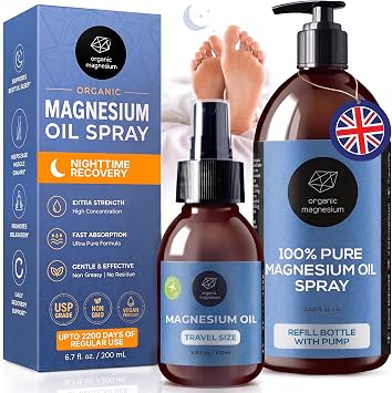 Magnesium Spray for Sleep 1000ml + 100ml - Natural Ultra Pure Magnesium Oil