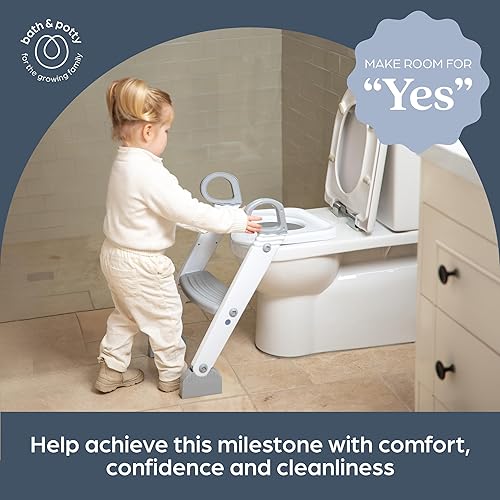 Miniatura 6 de Dreambaby Step-Up - Cubreinodoro de entrenamiento para ir al baño, 2 niveles ajustables, color grisblanco, modelo L6016