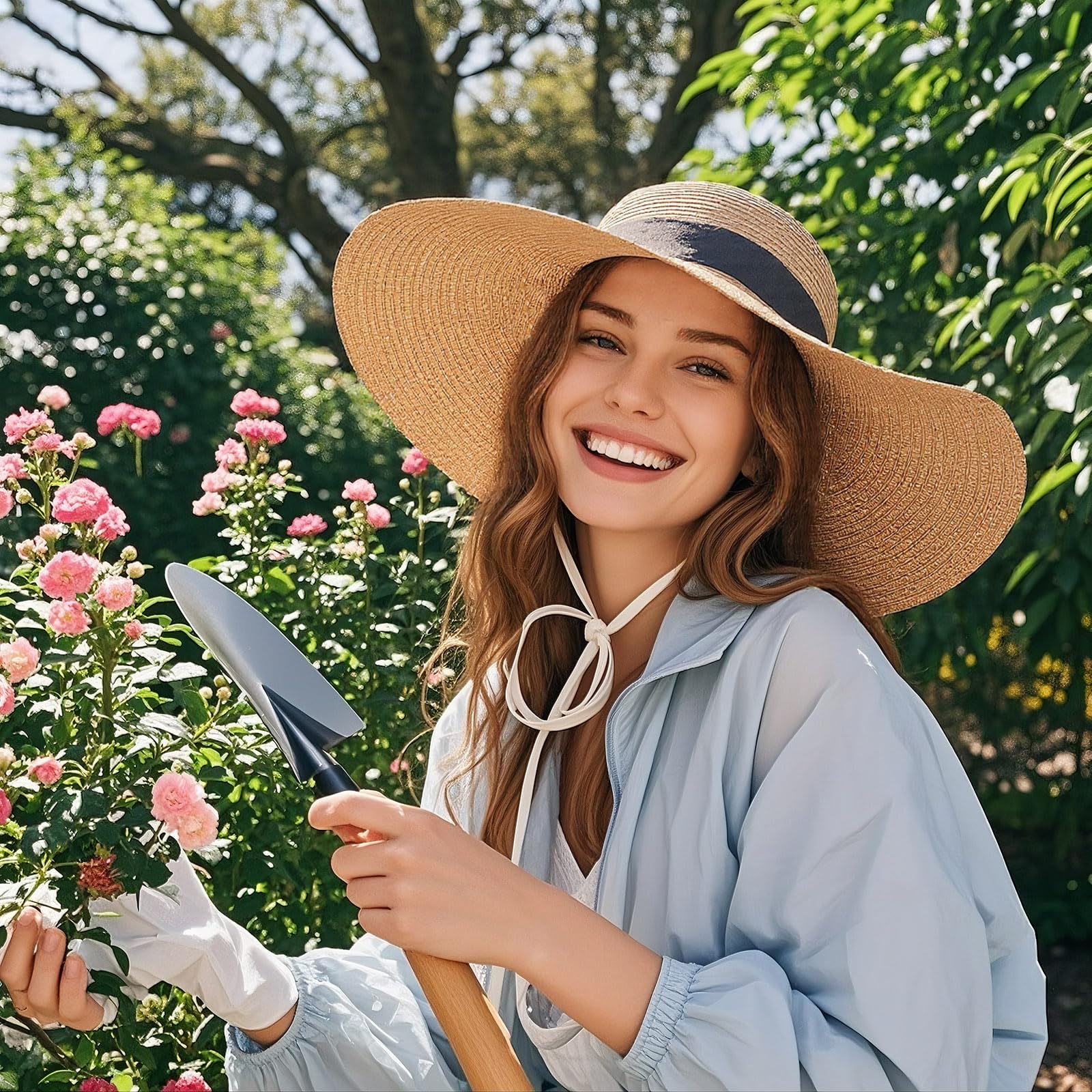 Barelove Sun Straw Hat Wide Brim Shape Hat with UPF 80+, Packable Foldable Floppy Summer Beach Hat for Women Men