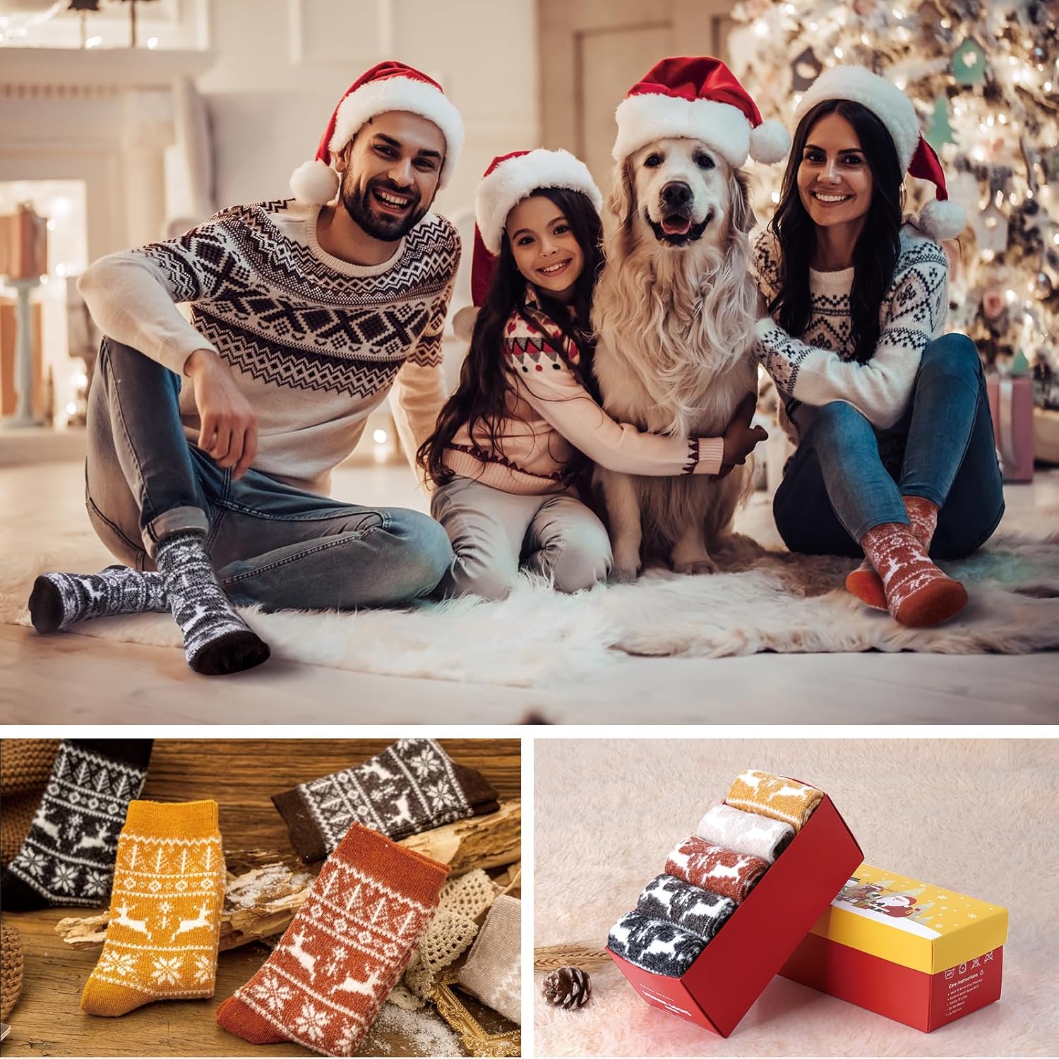 ICEIVY 5 Pair Fuzzy Cozy Socks for Women - Warm Comfy Soft Casual Home Sleep Winter Wool Socks - Gifts for Women - Image 7