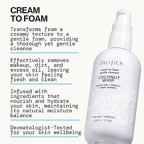 Vista 129 de Pacifica Lavado facial Sea Foam Mini tamaño de viaje, cuidado de la piel, limpiador espumoso suave diario, removedor de maquillaje, limpiador