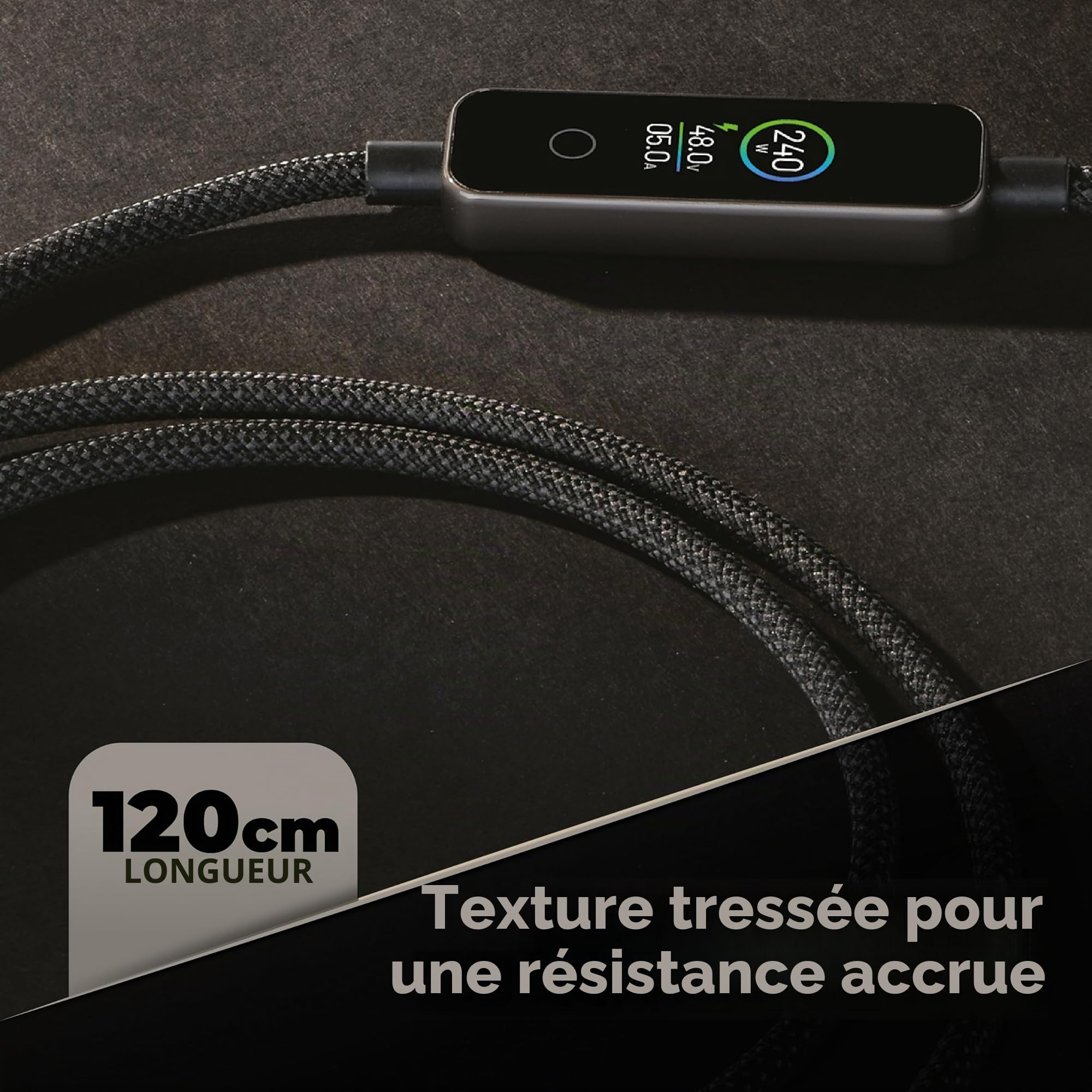 cellularline câble USB-C vers USB-C Powerview IQ avec un écran TFT- Parent