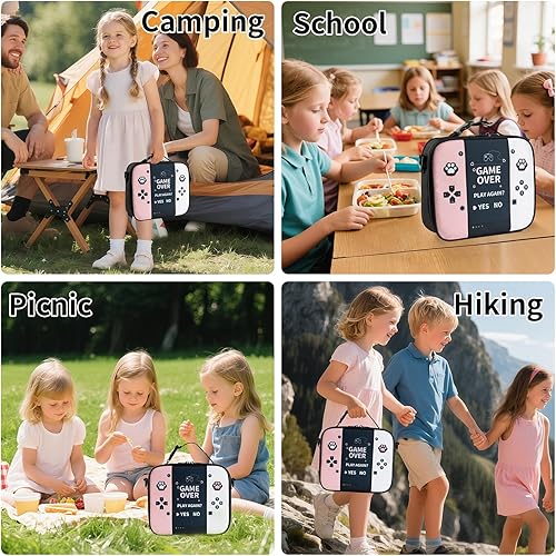 Miniatura 7 de Lonchera con aislamiento Bento para adolescentes y niños, lonchera reutilizable, gran capacidad, portátil, impermeable, a prueba de fugas, con