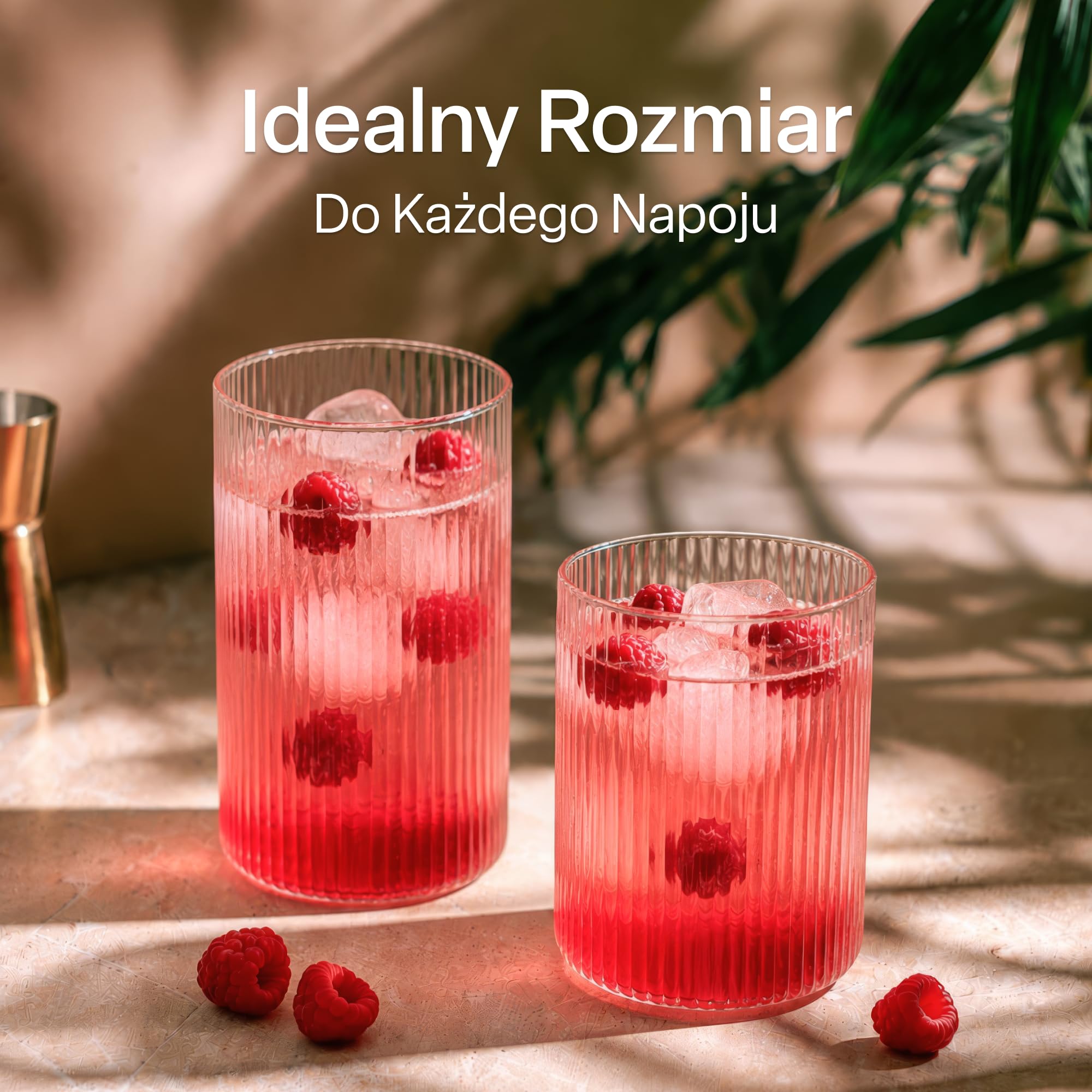 MIAMIO - Zestaw 12 szklanek do wody - Senita (280 ml) na co dzień | Szklanki ze szkła do wody, soku, matchy i koktajli, zestaw 12 sztuk do codziennego użytku w domu - można myć w zmywarce