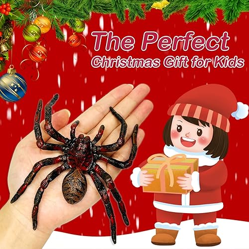 Miniatura 7 de Araña realista gigante, araña falsa, modelo de acción de araña, figuras de juguete de insectos realistas, accesorios de broma de Halloween