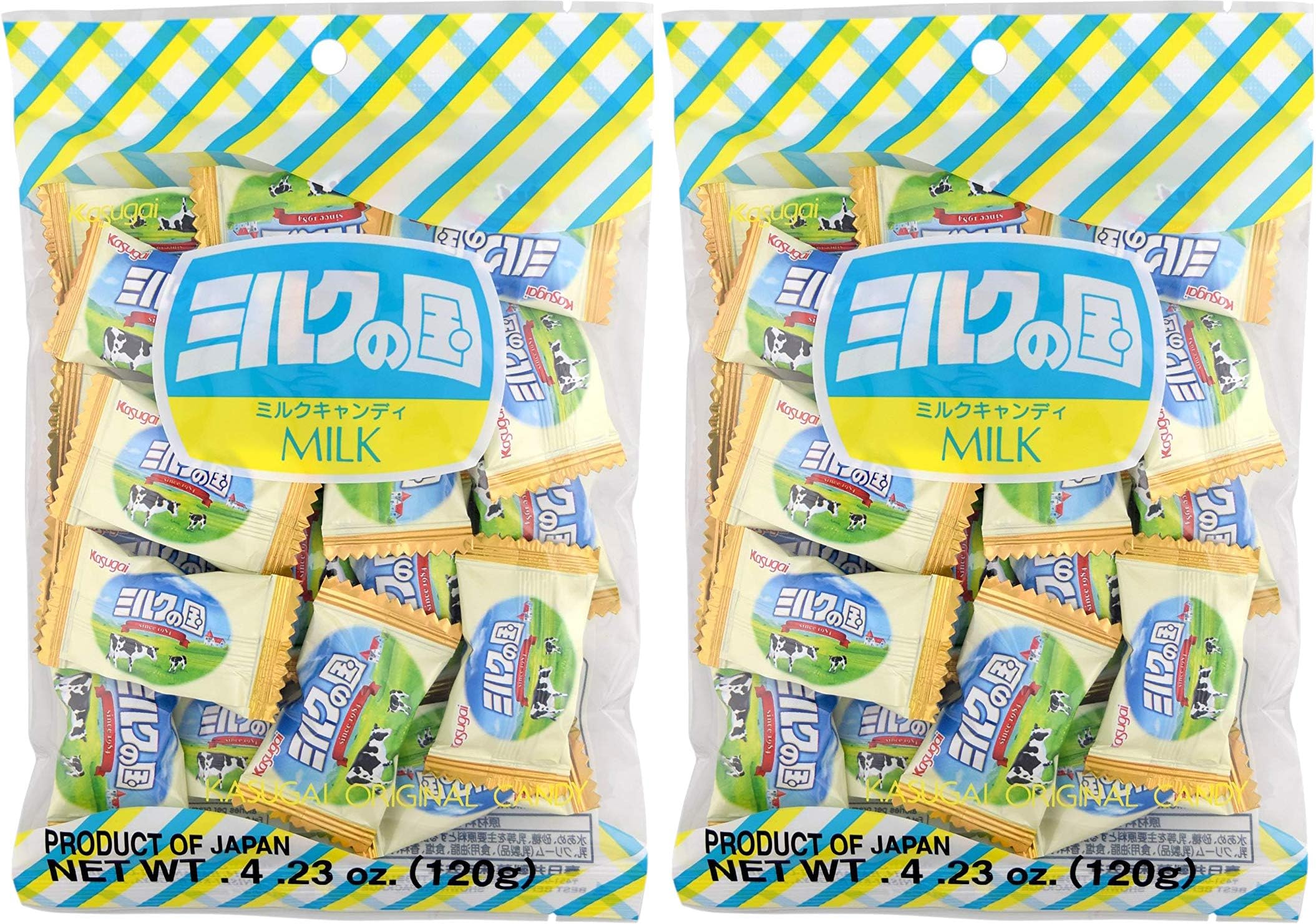 Kasugai Milk no Kuni Candy 4.22oz (2 Pack)