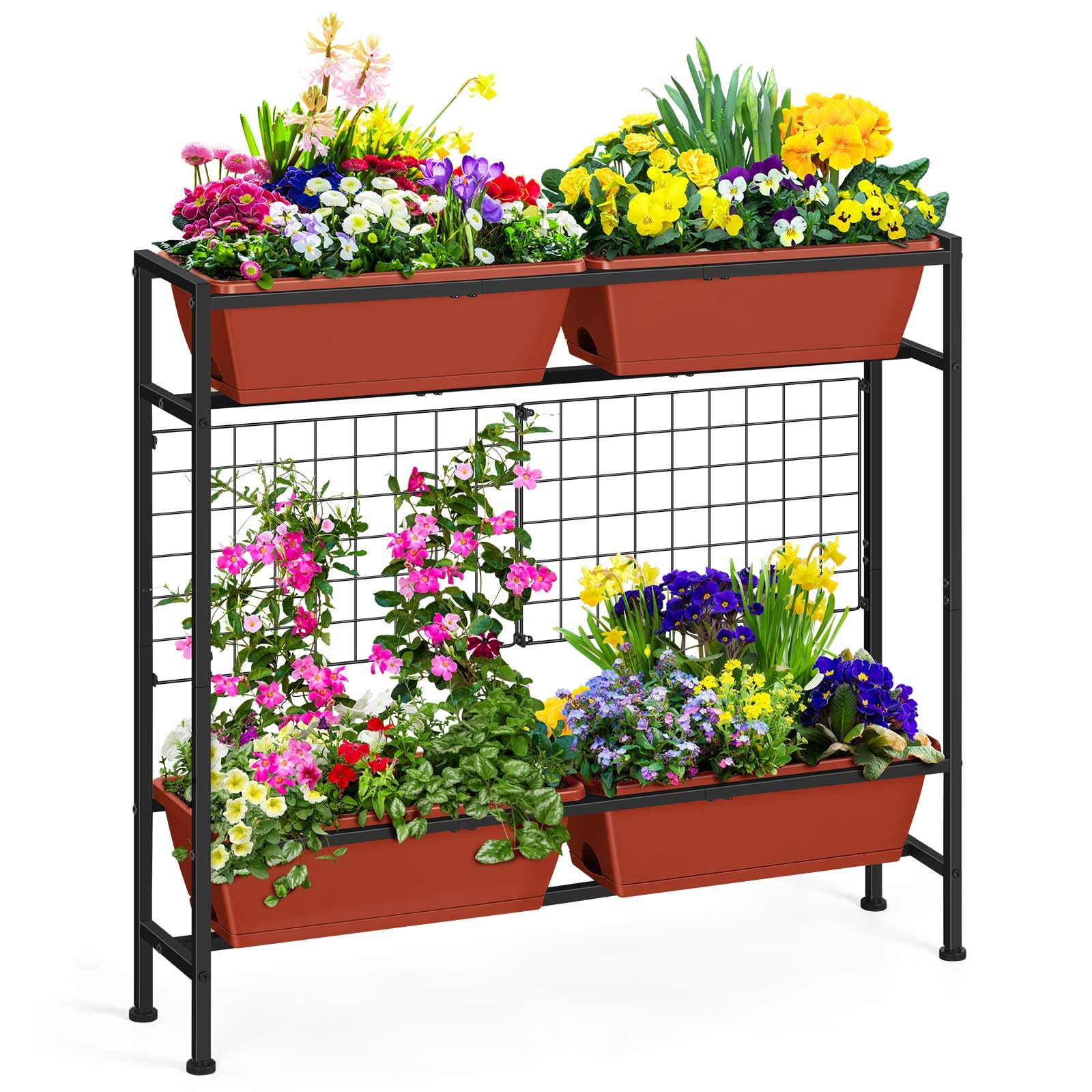 OYEAL Raised Garden Beds with Legs & Trellis