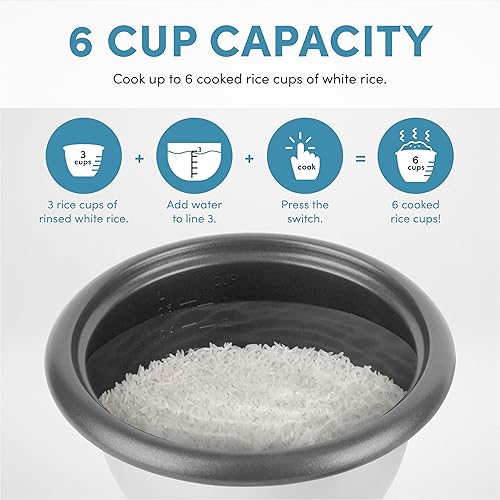 Miniatura 5 de Aroma ARC-363-1NGB - Olla de arroz 3 tazas 6 tazas color plateado Plateado