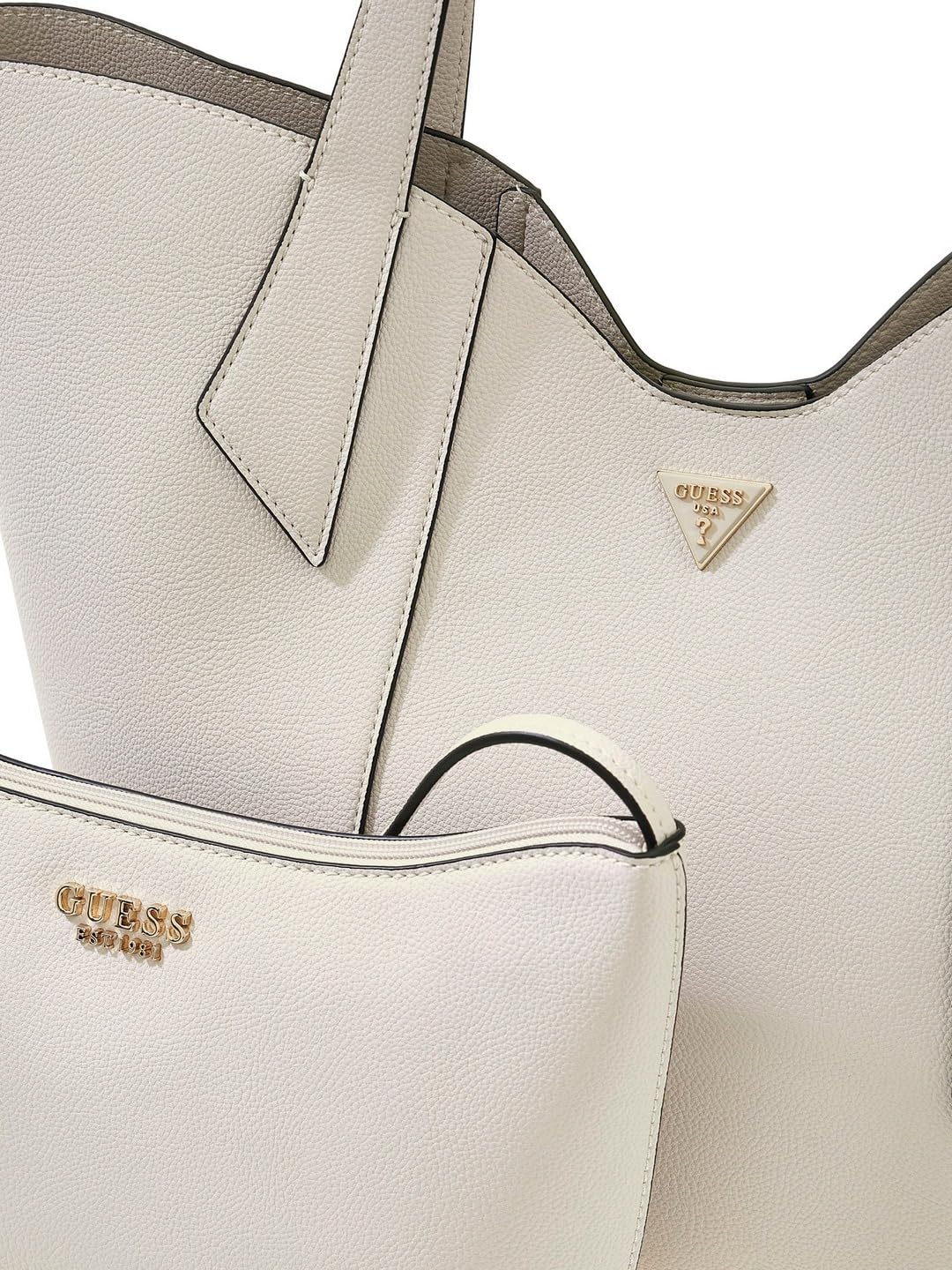 GUESS bolso shopper Darcy 2 in 1 Tote Stone gris claro