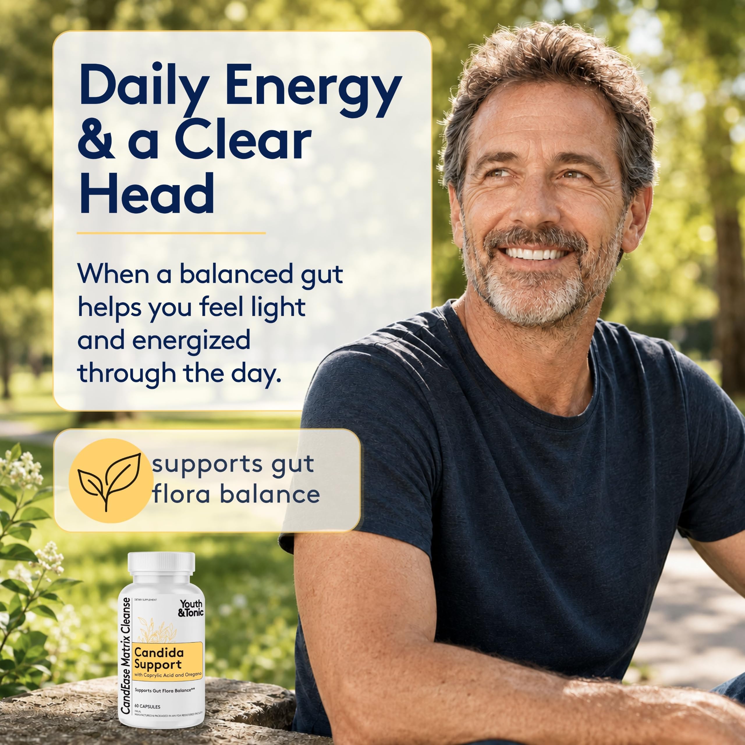 Youth & Tonic Candida Support, Balance, Caprylic Acid & Oregano 60 Capsules — Amazon image 6