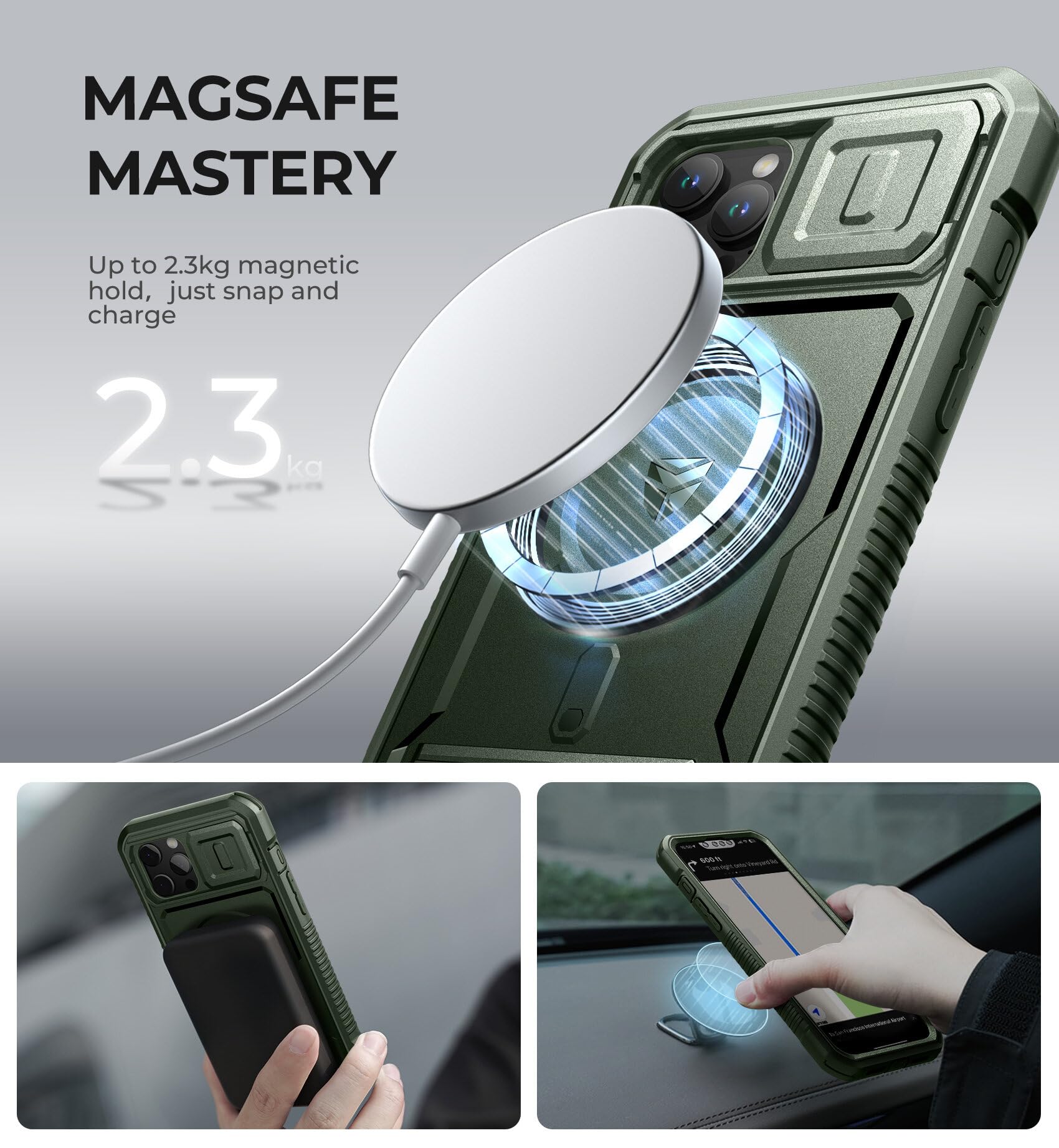 Dexnor Magnetic Bumper Case for iPhone 13 Pro Max, MagSafe Comapitble - Image 4