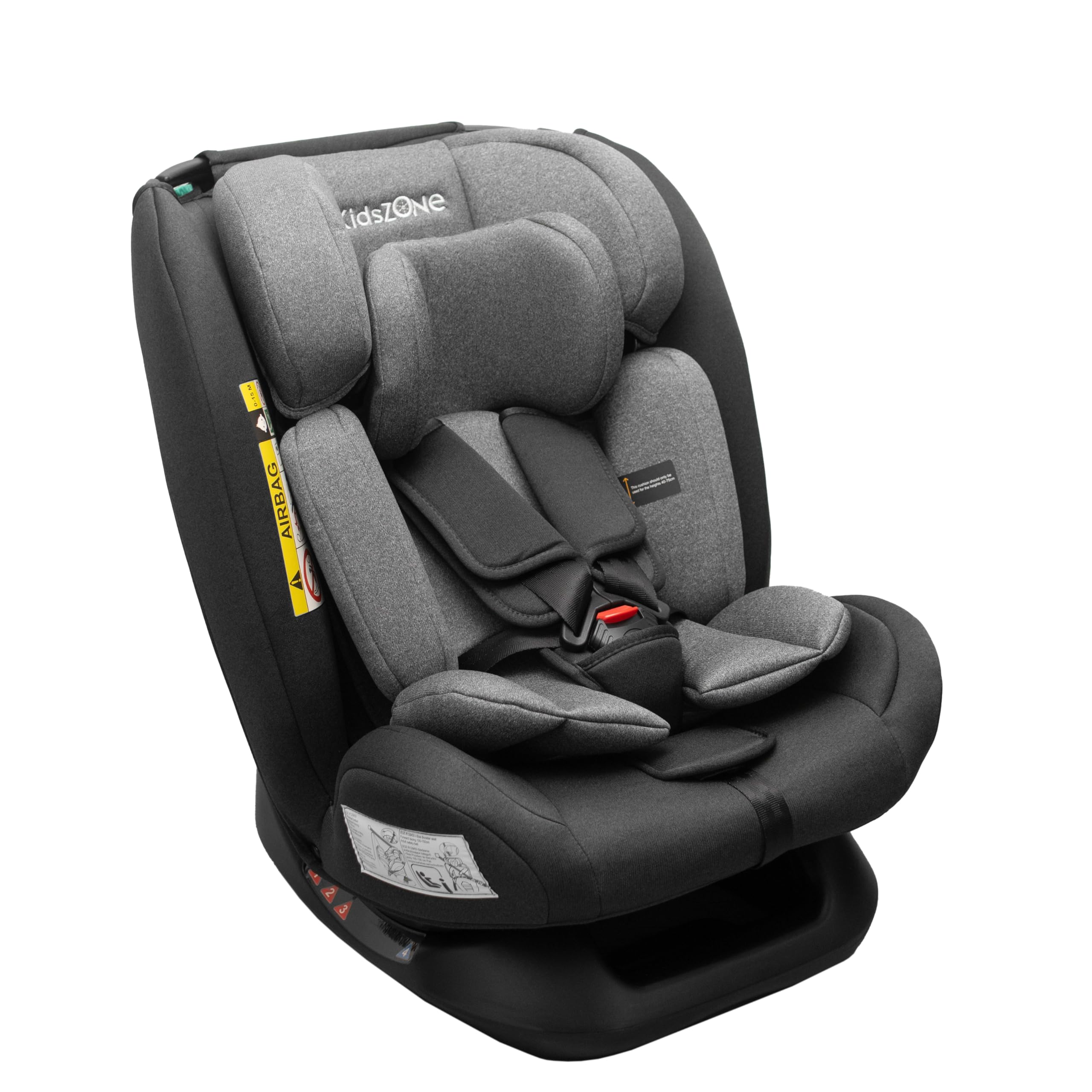 Kindersitz ohne Isofix 0-36 kg – Autositz i-Size 40-150 cm (Gruppe 0+ 1 2 3) – 5 Punkt Sicherheitsgurt, Verstellbare Kopfstütze