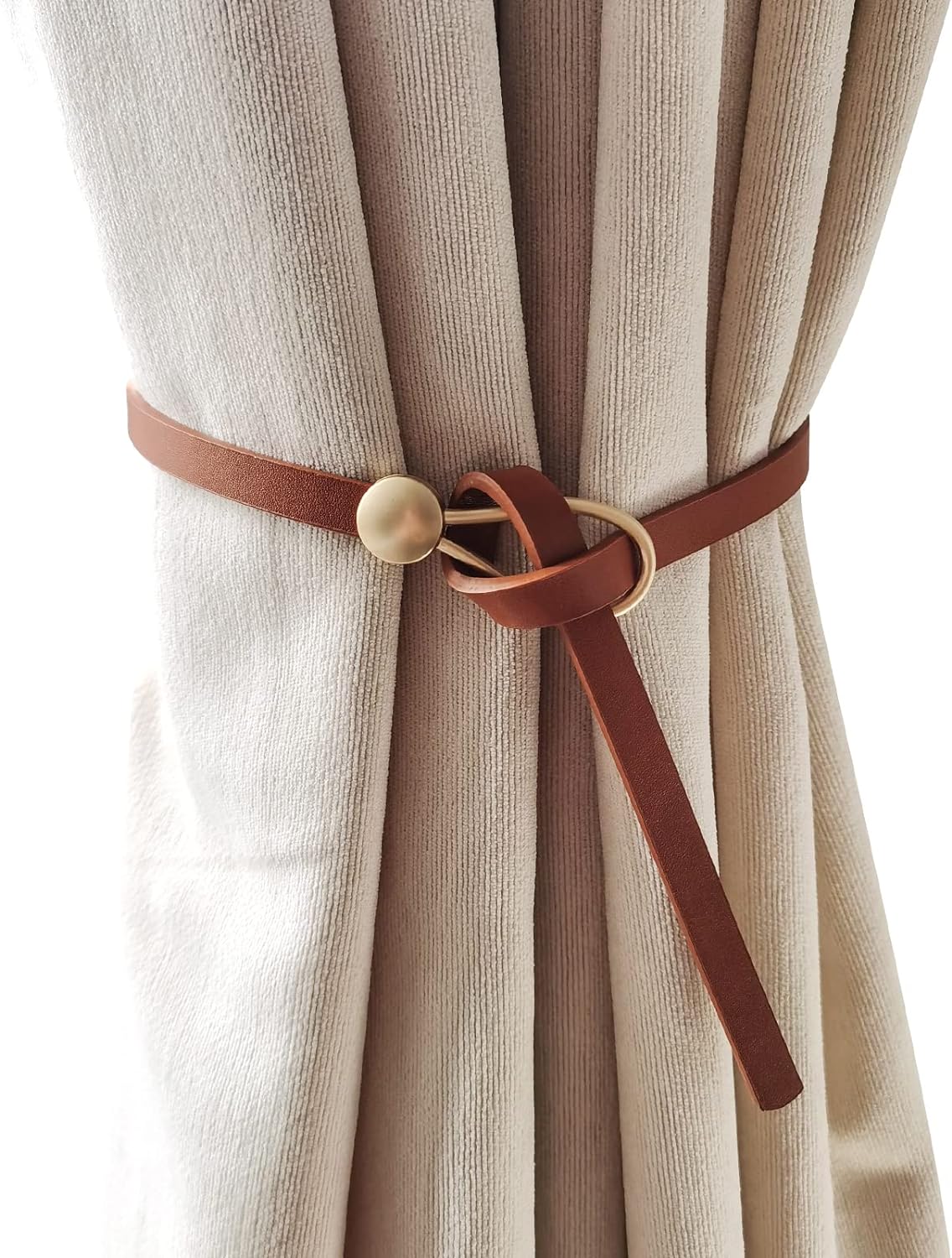 4 PCS Leather Curtain Rope Tiebacks,Curtain Tie Drapes Curtain Holdbacks Curtain