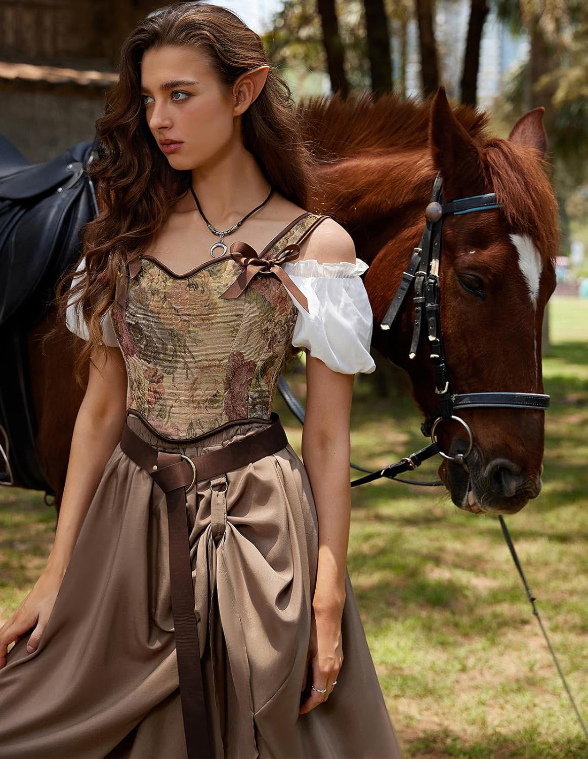 SCARLET DARKNESS Medieval Leather Belt Renaissance Accessory Pirate Viking Belt for Men Women - Image 4