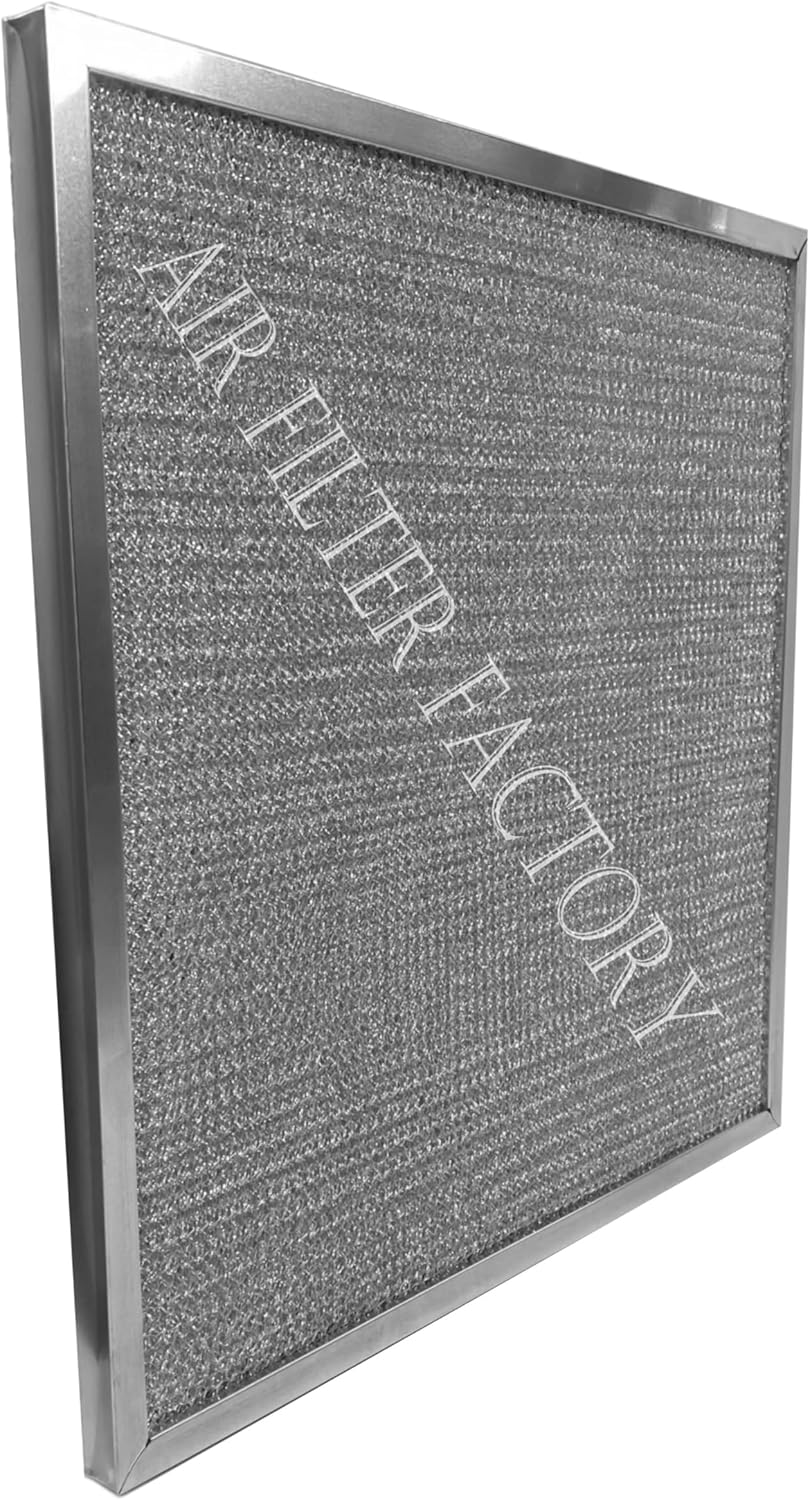 Air Filter Factory Washable Industrial Aluminum Foil Filter 20 x 25 x 1 Inches Nominal - 19-5/8 x 24-5/8 x 7/8 Inches Exact