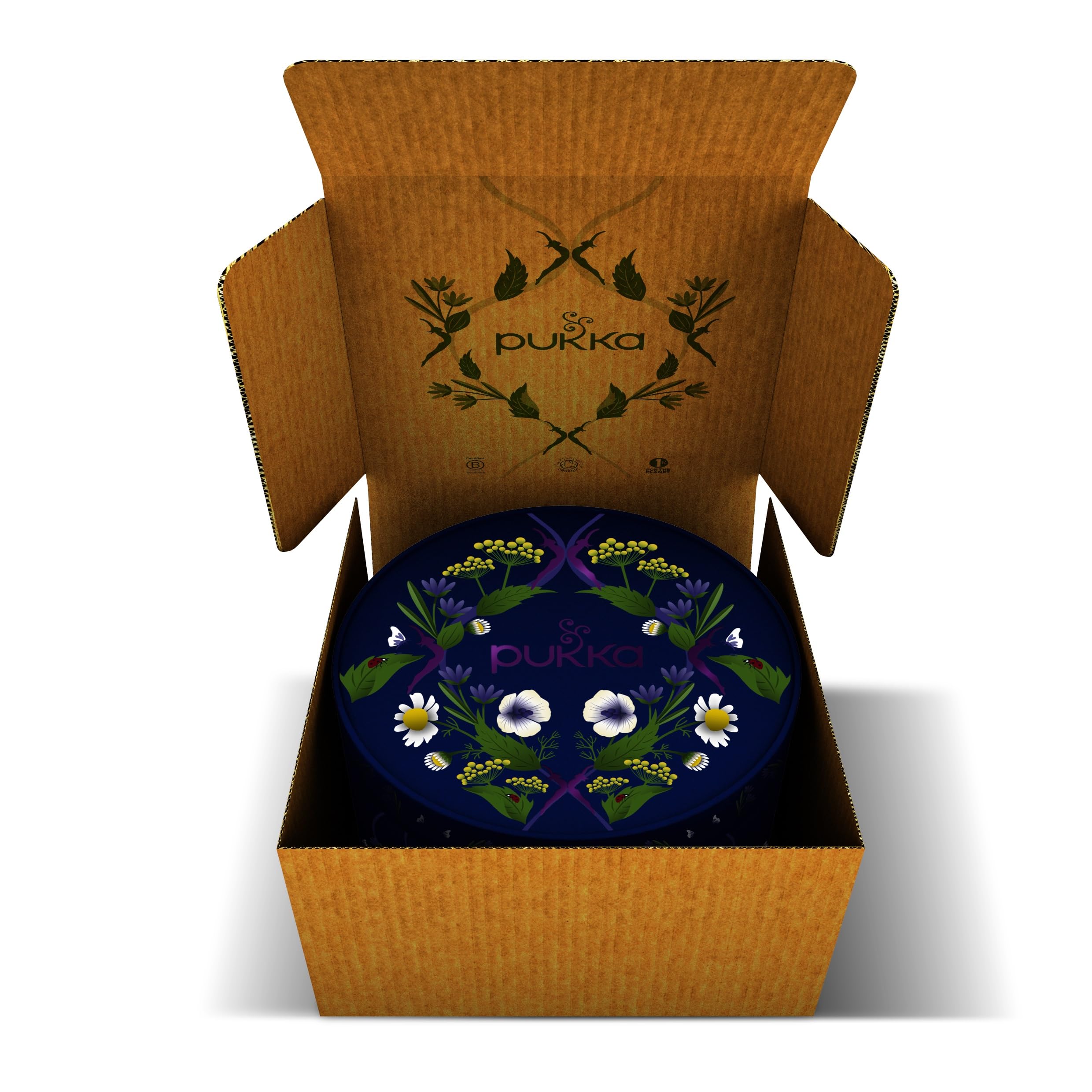 Pukka | Estuche de descubrimiento Prestige regalo | Selección Surtido de 6 tés e infusiones 100% orgánicos | 90 bolsitas de té Matcha, Jengibre, Miel, Menta, Manzanilla | Idea de regalo para mujer y