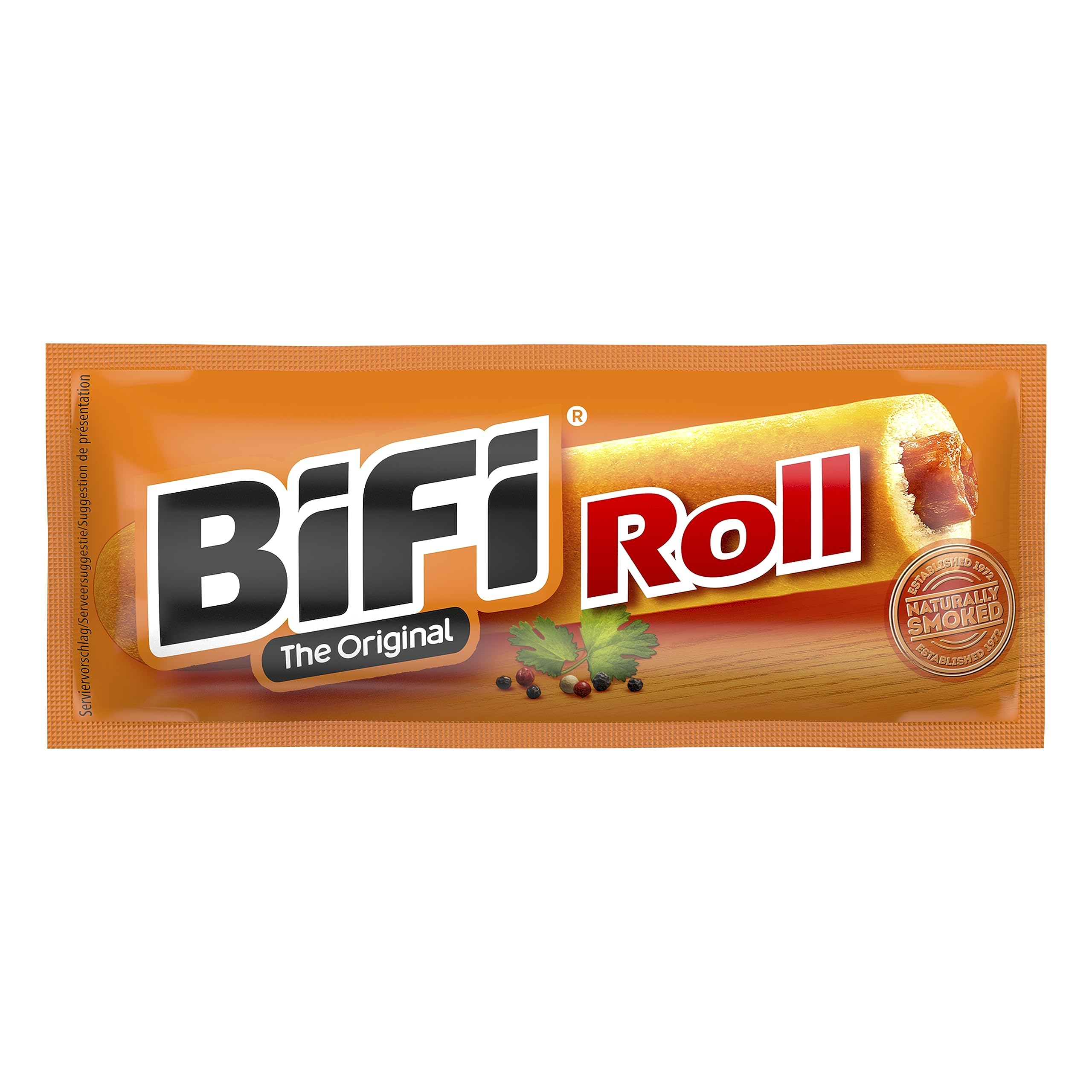 BiFi Roll | 12er Pack (12 x 45 g) | Snack im Teigmantel | Herzhafter, original Salami Fleischsnack | Snack im Teigmantel