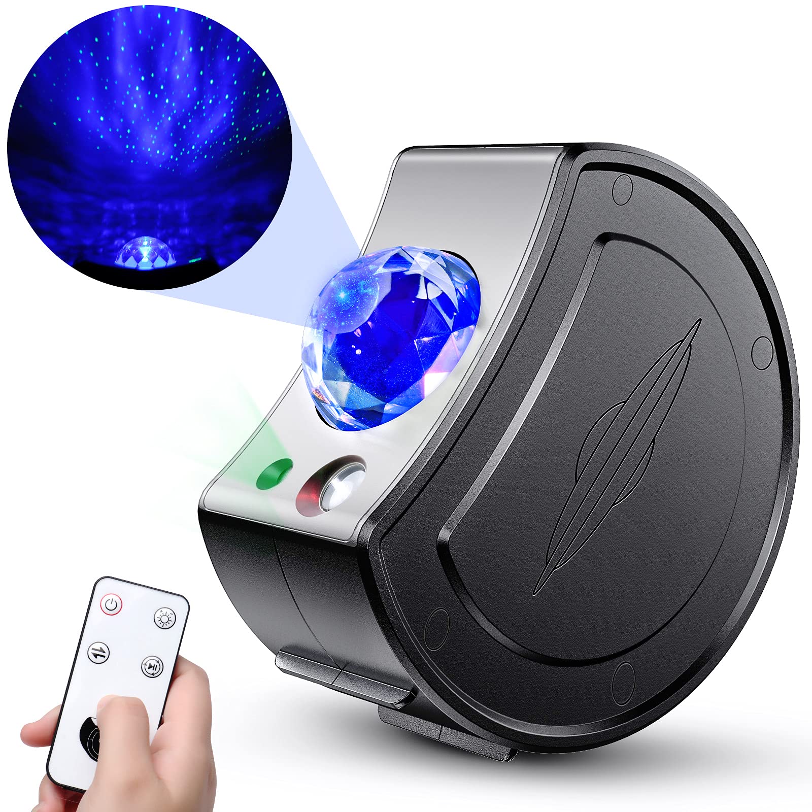 Star Projector, Zenoplige Galaxy Projector Night Light Starry Lamp Ocean Wave, Remote Control for Kids Adults Christmas Gifts Home Decoration (Upgrade Grey)