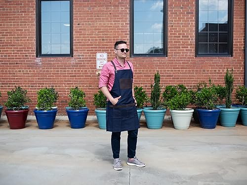 Miniatura 3 de Delantal de trabajo en lona no encerada con correas cruzadas ajustables