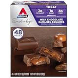 Endulge Milk Chocolate Caramel Squares, Dessert Favorite, Good Source of Fiber, 1g Sugar, 48 Count (16 Servings)