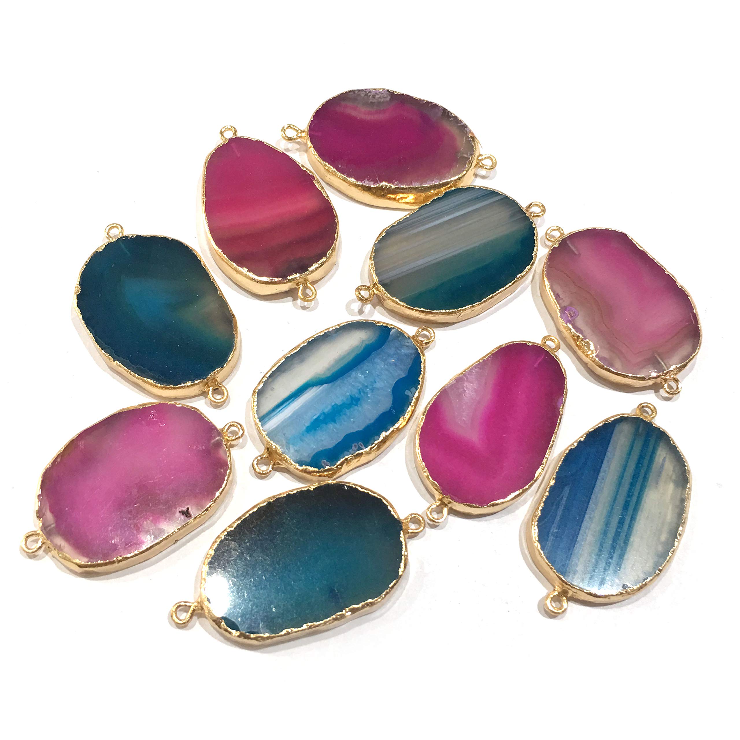 Connecteurs de boucles d'oreilles en quartz solaire : double