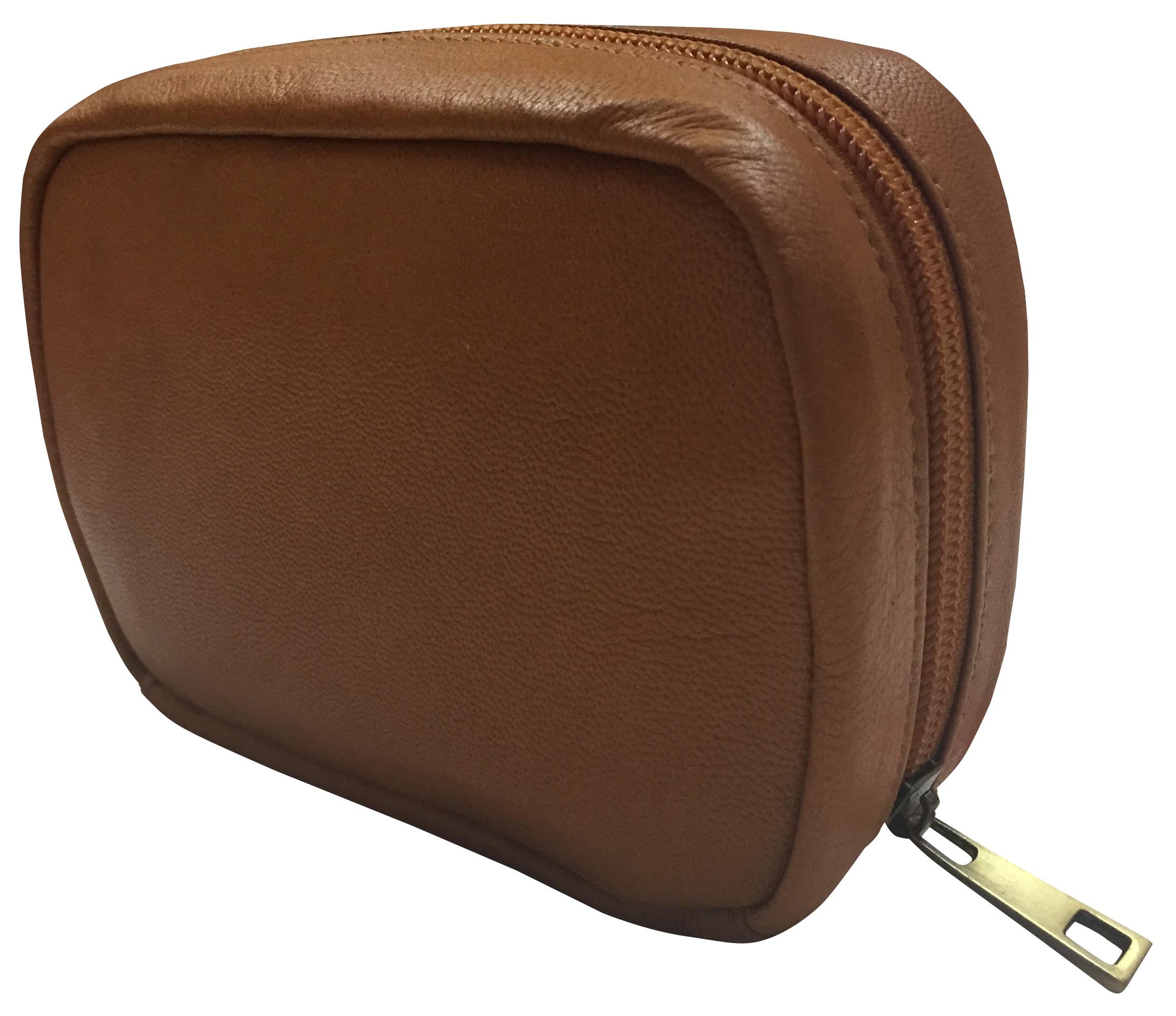 TEE ESSGenuine Leather Black Toiletry Bag/Shaving Pouch Multifunctional Bag Toiletry Kit Bag for Men Portable Cosmetic Bag Makeup Pouch Waterproof Travel Organizer Bag (Tan)