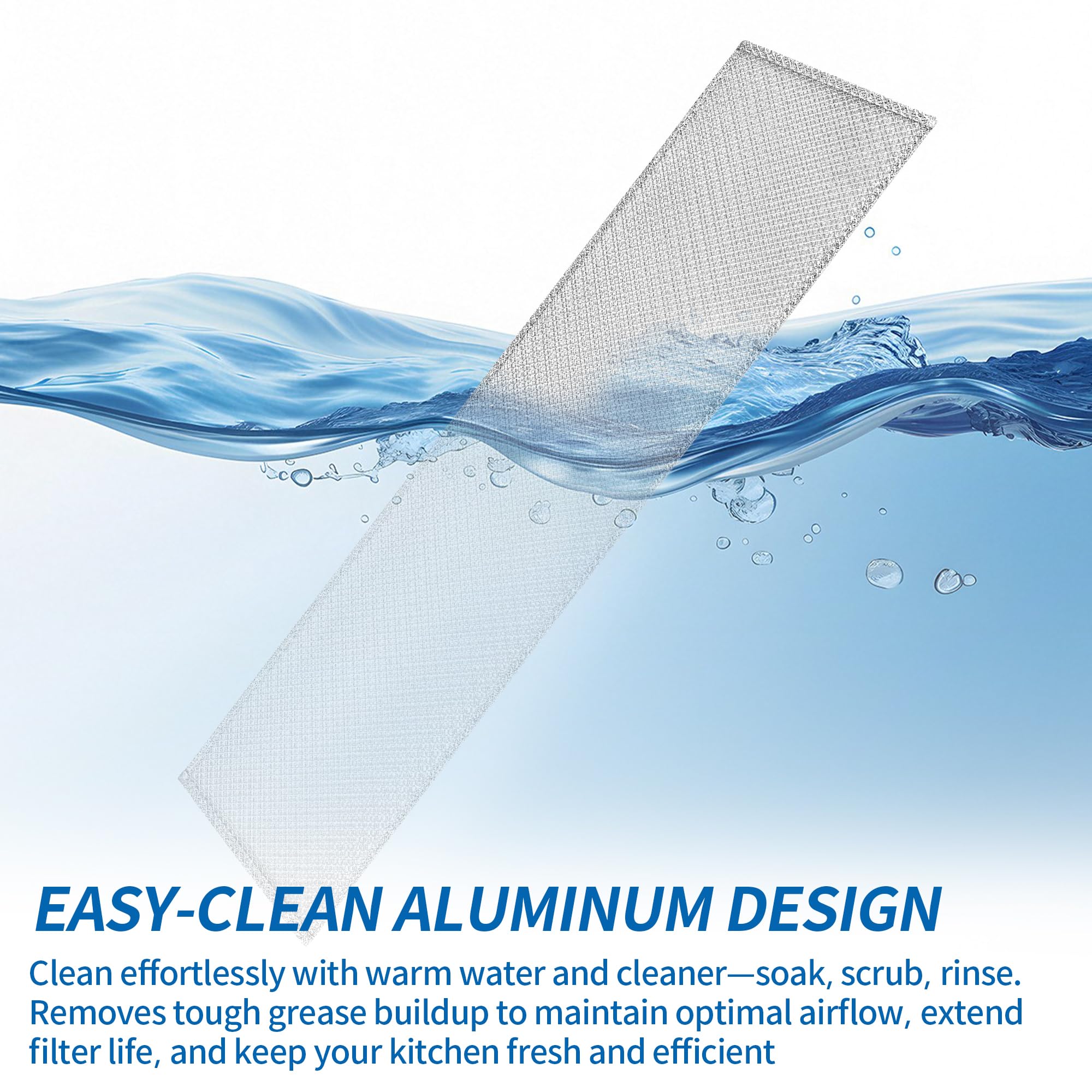 S99010370 Dunstabzugshaubenfilter für Broan PM250, PM390, 99010370, 2002603, B08087922, AP5950107, SB08087661, Aluminium-Fettfilter, Dunstabzugshaube, Ersatzteile, einfache Installation